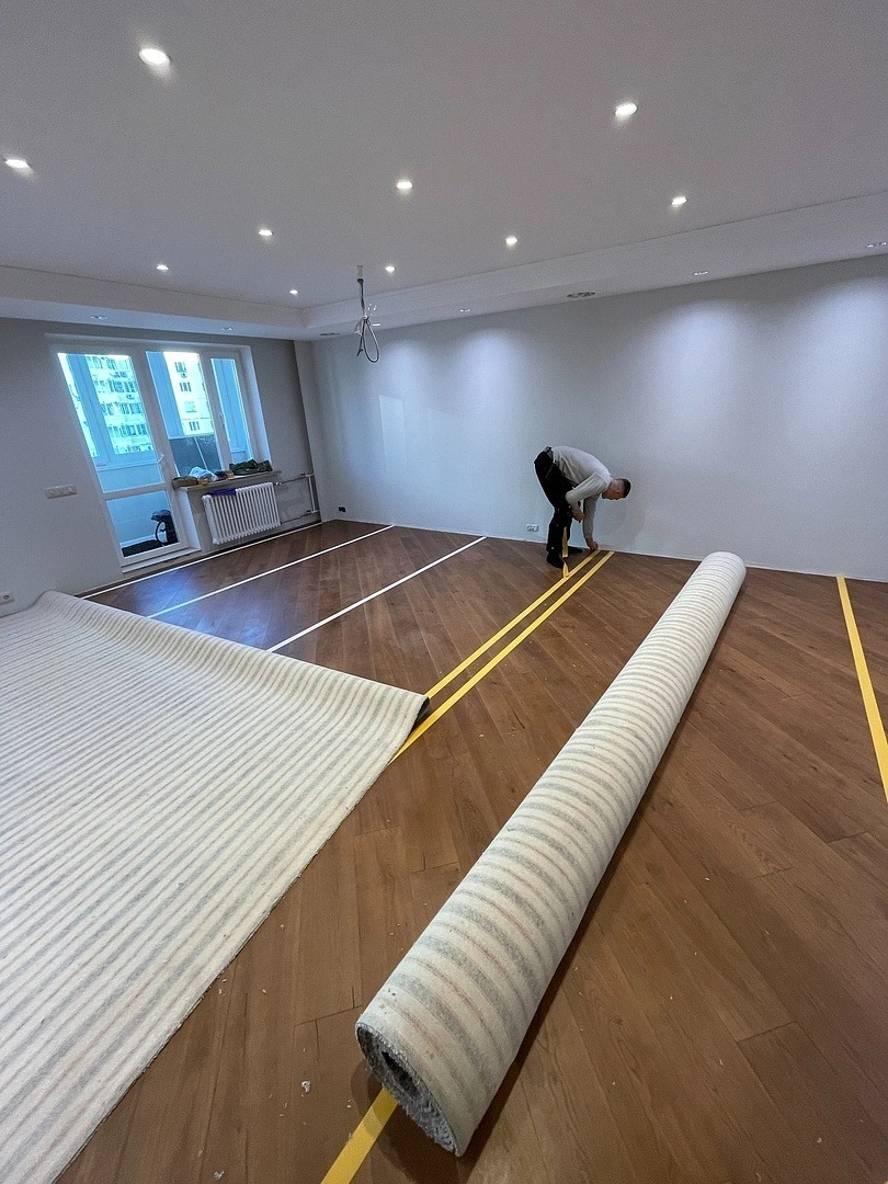 Укладка ковролина в квартире 3