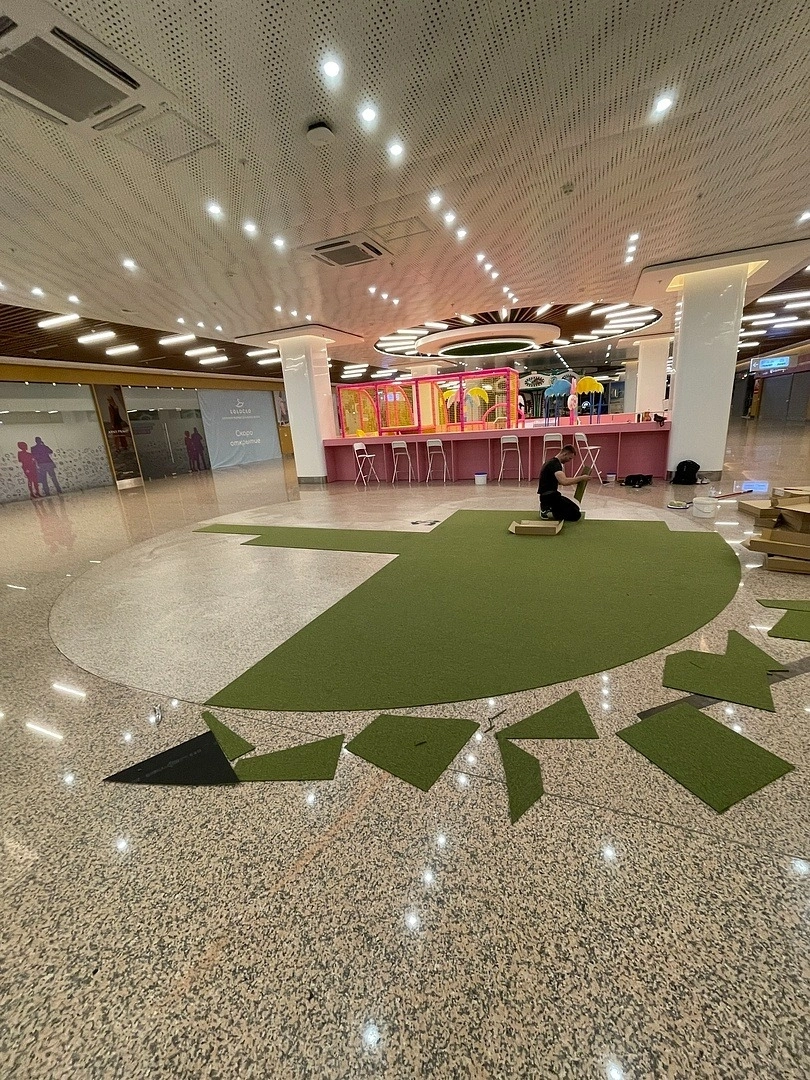 Укладка ковровой плитки в ТЦ Щелковский 18