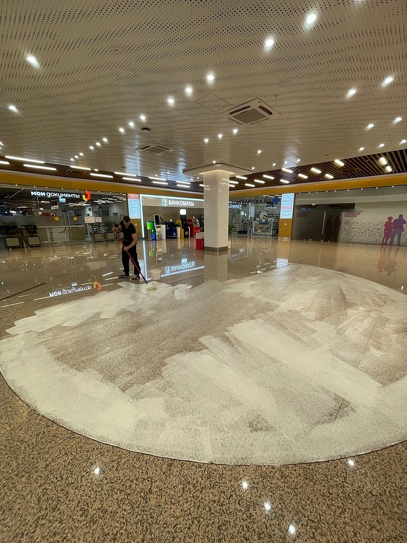 Укладка ковровой плитки в ТЦ Щелковский 10