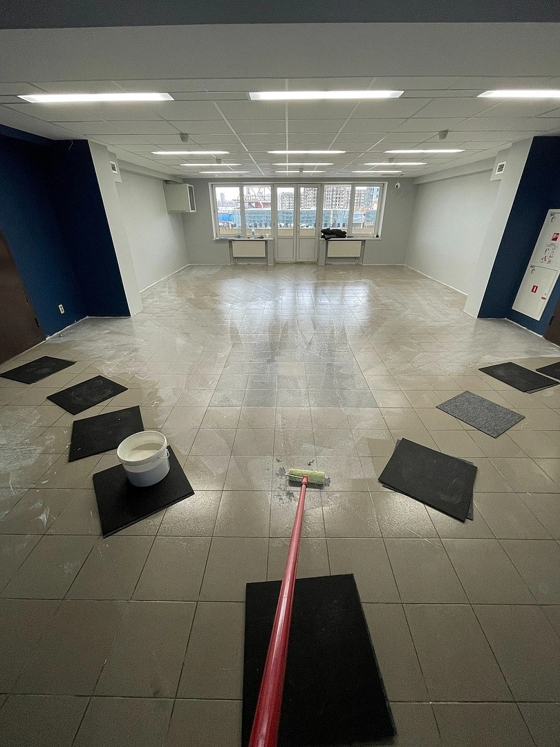 Укладка ковровой плитки в президентской академии  6