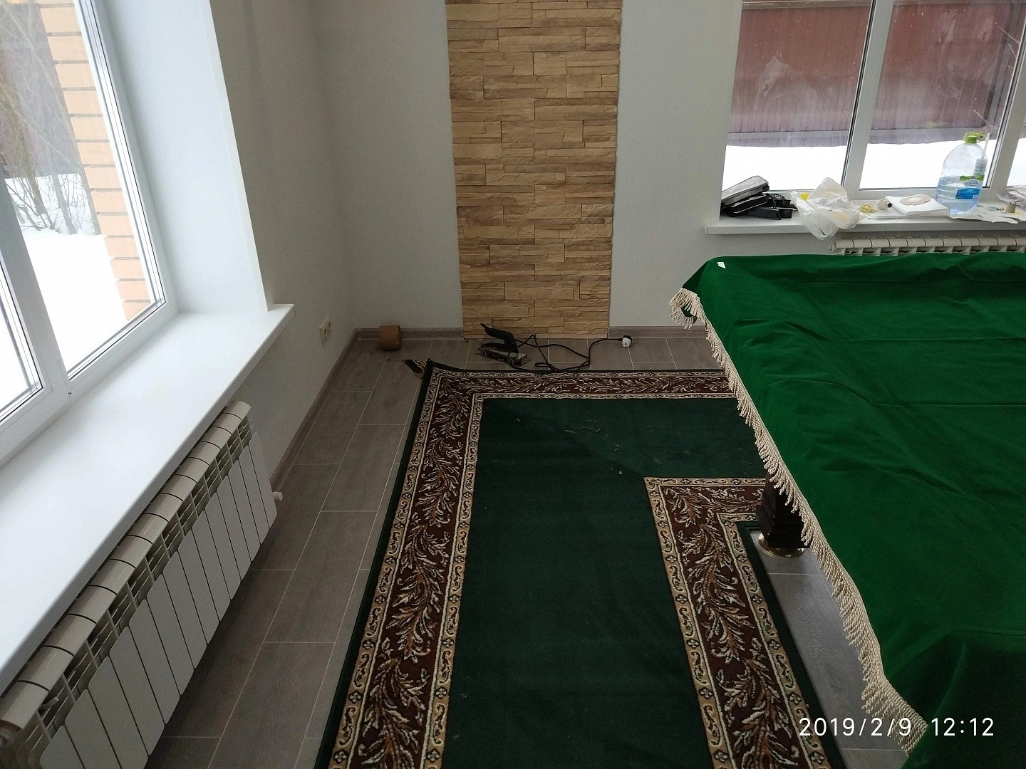 Укладка дорожки вокруг бильярдного стола 4