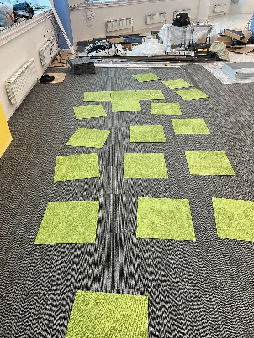 Укладка ковровой плитки в ГНИВЦ 9