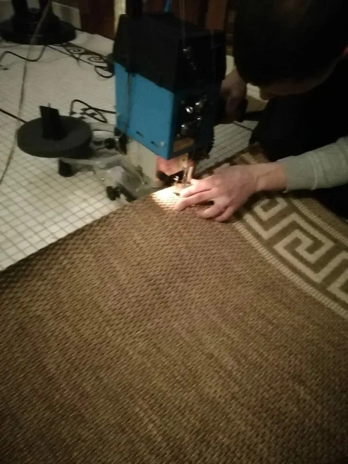 Укладка циновок в коттедже  3