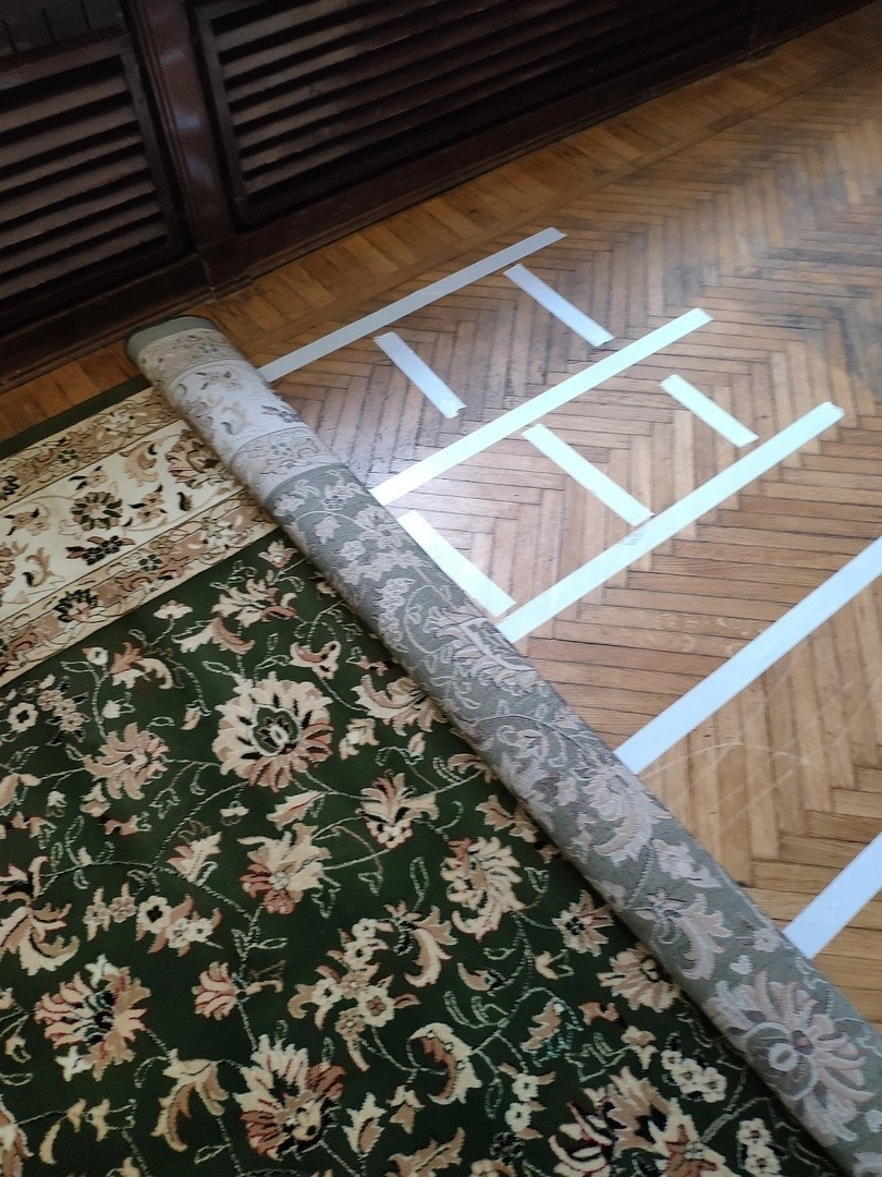 Укладка ковра и ковролина в Российской Государственной библиотеке 2