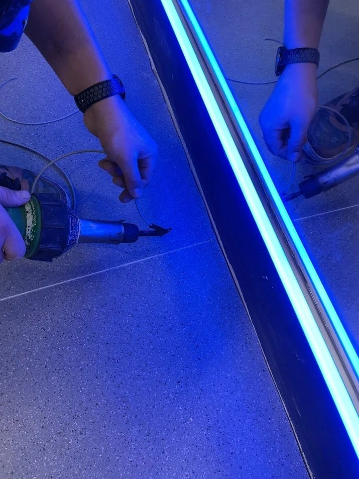 Укладка линолеума в школе танцев 6