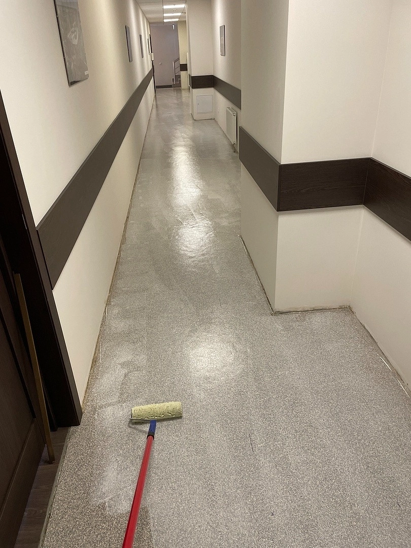 Укладка ковровой плитки в ТЦ Щелковский 3