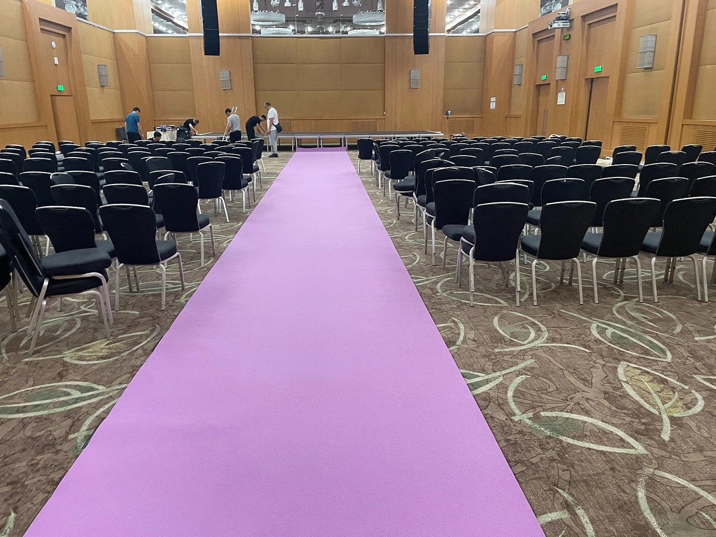 Укладка дорожки в отеле  Холидей Инн 