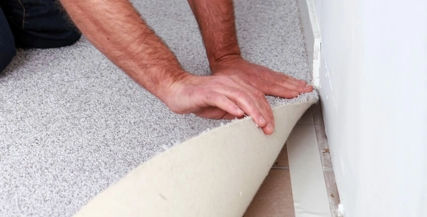 Укладка линолеума на плитку