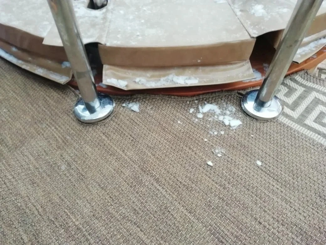 Укладка циновок в коттедже  7