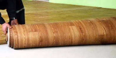 Укладка полукоммерческого линолеума