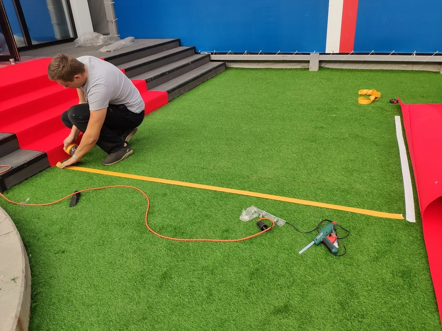 Укладка дорожки для Paris  Saint-Germain Academy Russia 5