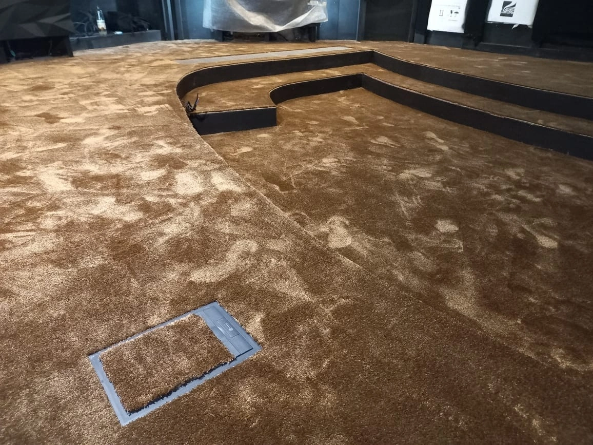 Укладка ковролина в КП Большое Сареево 3