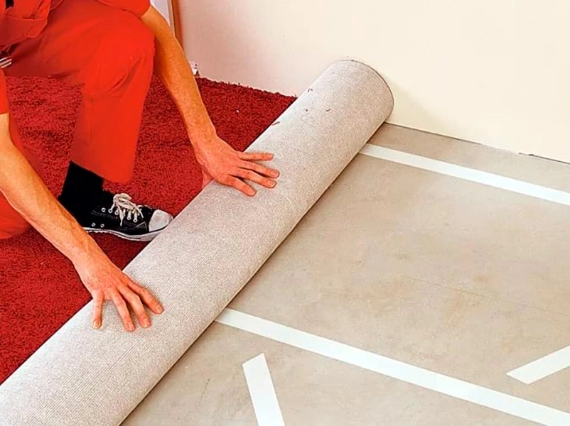 Укладка ковролина на скотч