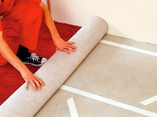 Укладка ковролина на скотч