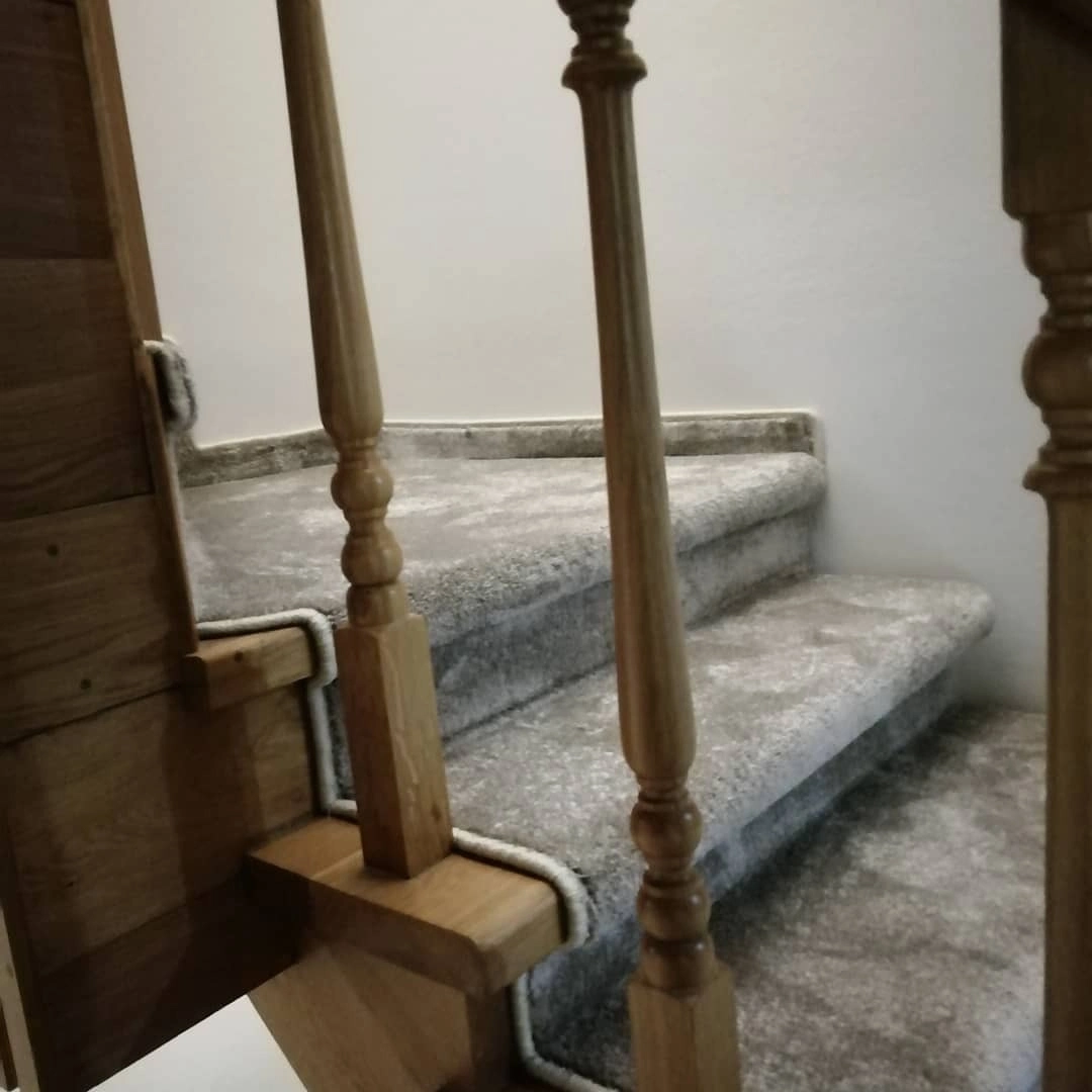 Укладка ковролина на лестницу  8