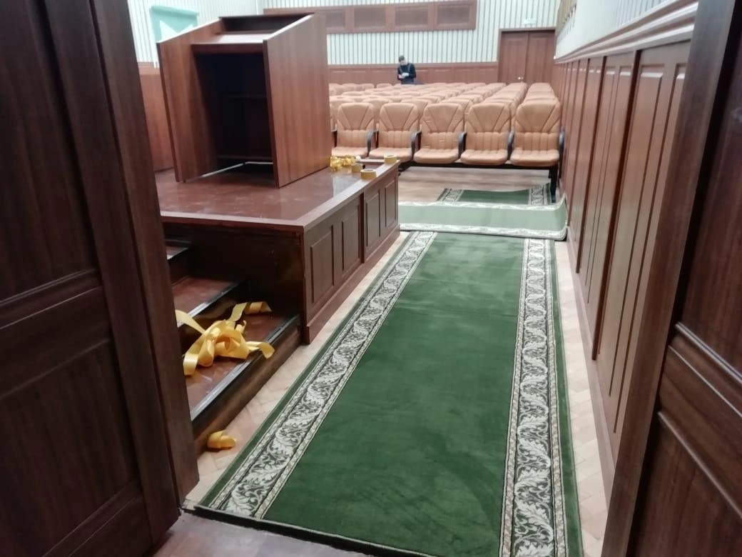 Укладка дорожки в следственном управлении РФ 5