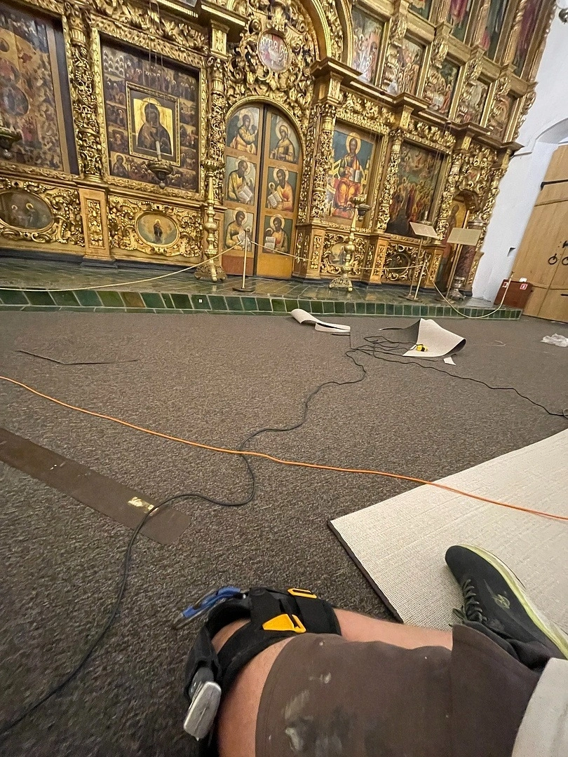 Укладка ковролина в Музее Патриаршие Палаты 8