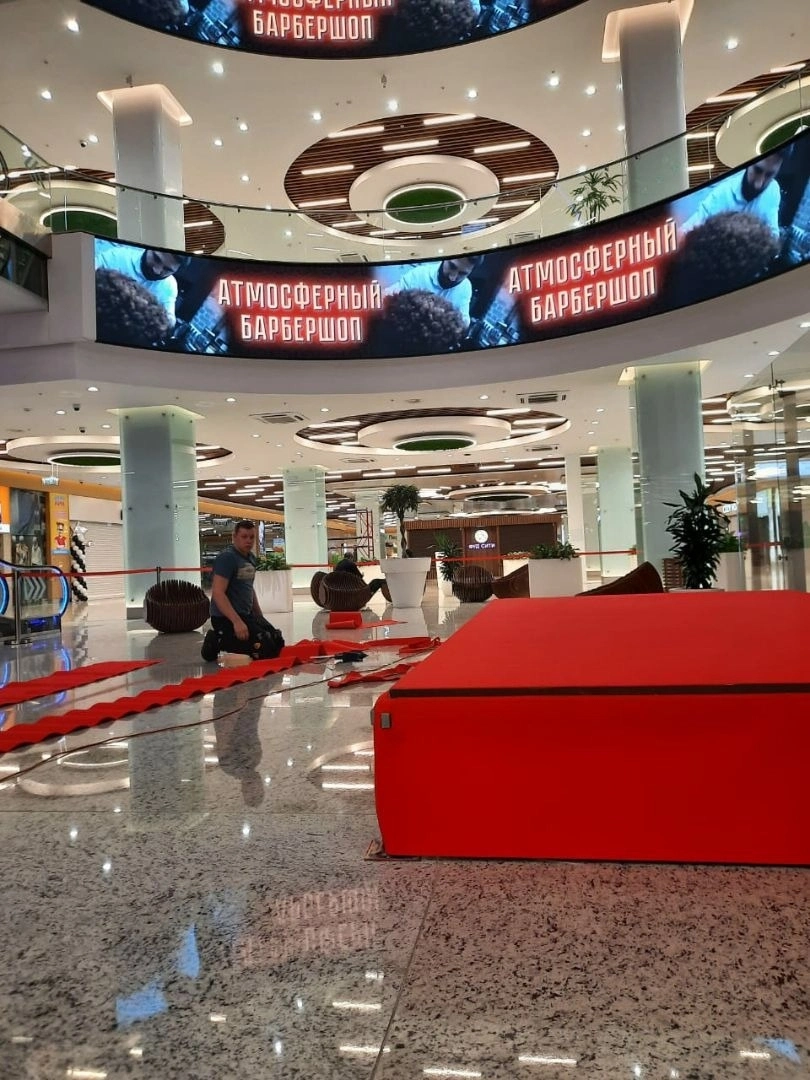 Укладка ковролина в ТЦ Щелковский 3