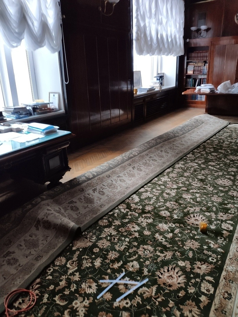 Укладка ковра и ковролина в Российской Государственной библиотеке 4