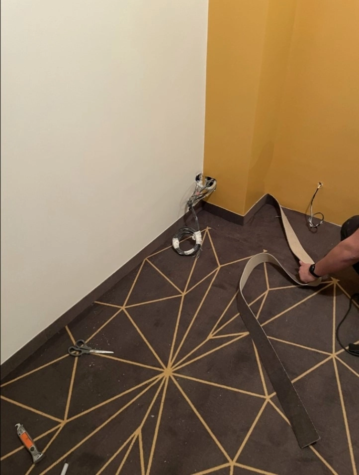 Укладка ковролина в ЖК Золотые ворота