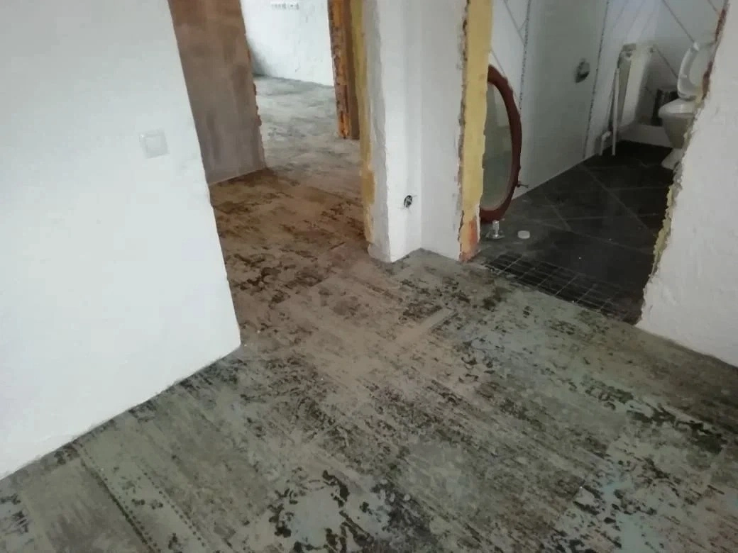 Укладка ковролина в новостройке 7