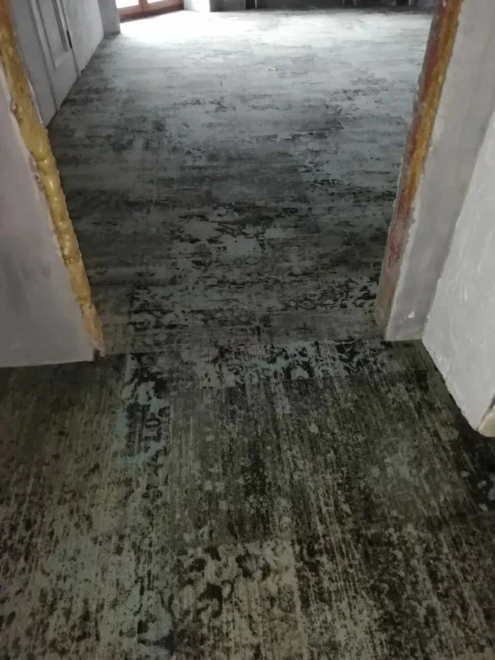 Укладка ковролина в новостройке 11