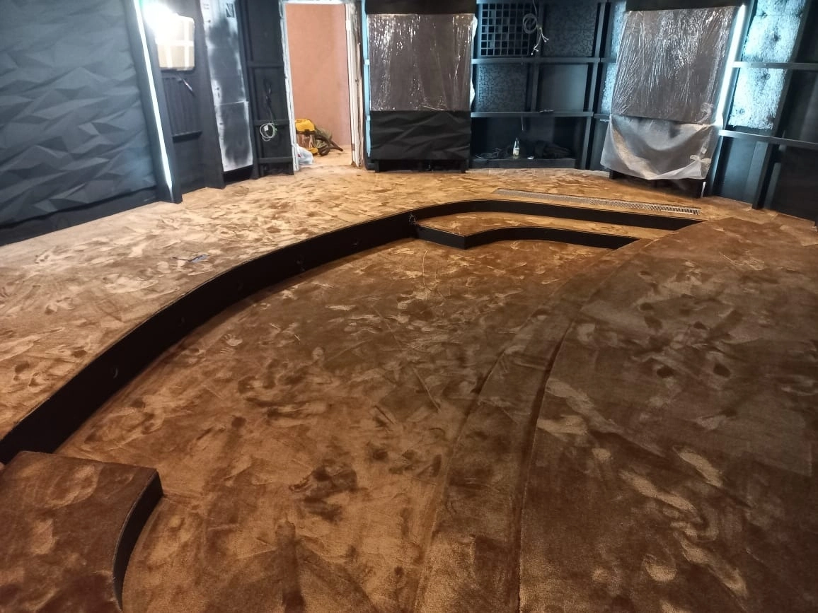 Укладка ковролина в КП Большое Сареево 2