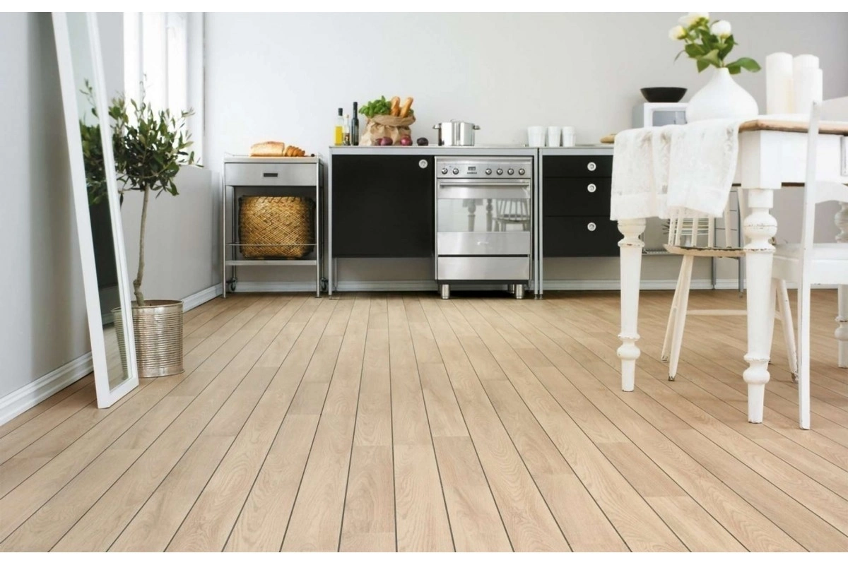 Укладка ламината на кухне