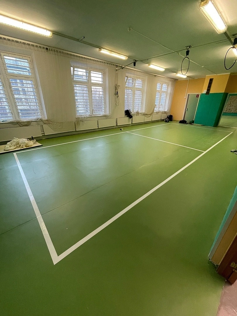 Укладка линолеума в школе №2087 10