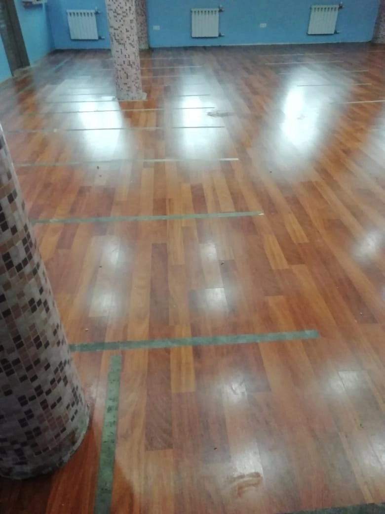 Укладка ковролина в Храме Кришны 2